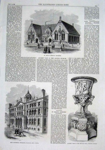 Old antique print mary - antique, st