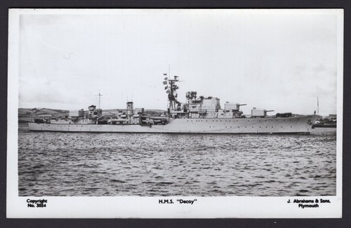 Abrahams rppc hms decoy 1946 - hms,