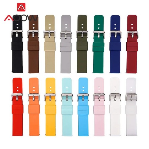 Silicone rubber watch strap - rubber,