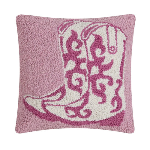 Pink cowboy boots - boots, wool