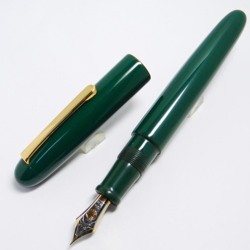 Nakaya ciger green lacquer 14k - nakaya,