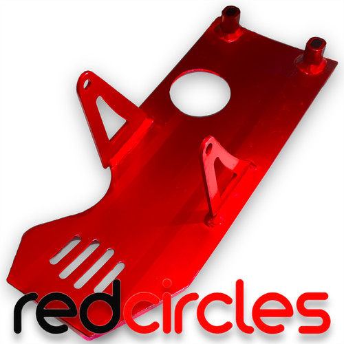 Red pit bike sump guard - red,