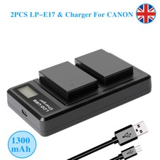 2× LP-E17 Battery For Canon EOS 250D 760D 77D 800D REBEL SL3 T6i + Dual Charger