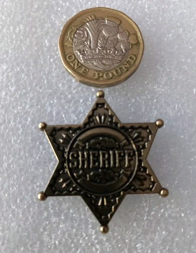 Sheriff pin badge bronze - sheriff,