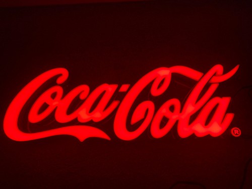 Coca cola script - script, sign