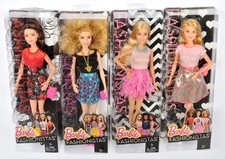 Mattel Barbie Fashionista dolls x4 2014 CFG15 CLN60 CFG13 CYJ45, new old stock