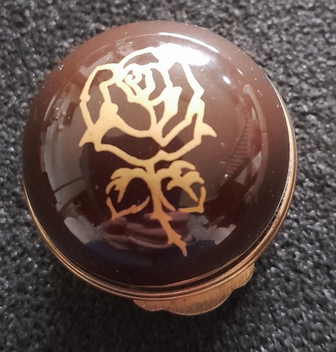 Enamel small trinket pill box - enamel,
