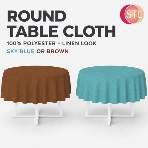 Round polyester table cloth - table,