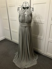 Dessy Collection Sage Green Vivian Diamond Lined Dress 14 perfect cruise dress