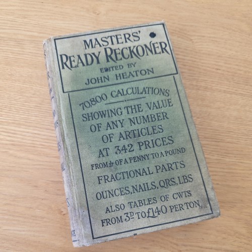 Antique masters ready reckoner - antique,