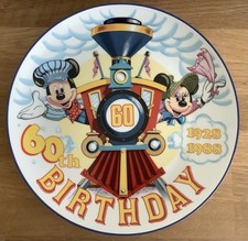 Mickey Mouse and Minnie Mouse 60th Birthday 1928-1988 Collector Plate Limited Ed