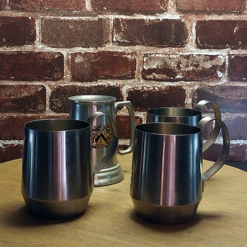 Vintage metal beer mugs - mugs, 3