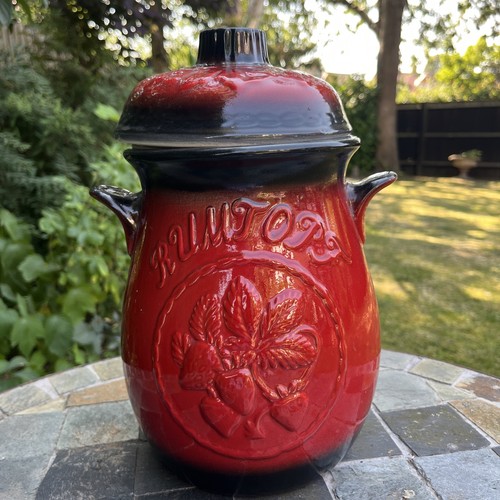 Vintage rumtopf jar fruit - vintage,