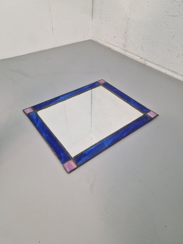 Stained glass mirror with lead - with,