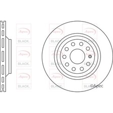 2x Brake Discs Vented Grooved