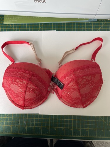 Women red lace bra - women's,