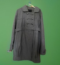 Mamalicious Maternity Grey Double Breasted Coat Jacket Large L