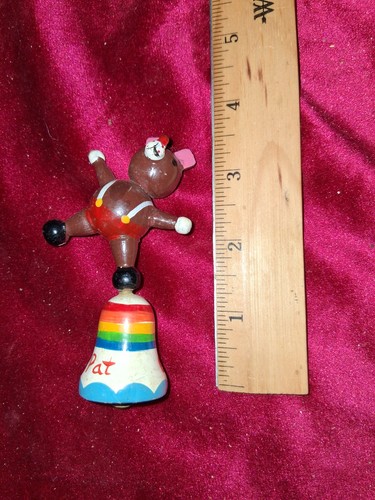 Vtg wooden bear bell - vtg, christmas