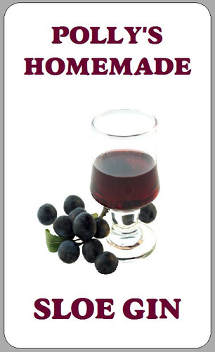 Sloe gin bottle - gin,