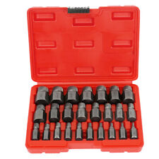 25Pc Screw Extractor Set Multi-Spline Easy Out Broken Bolt Remover Tool Hex Head