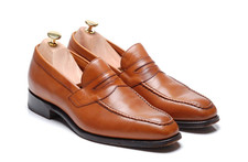 BARKER Tan Brown Penny Loafers