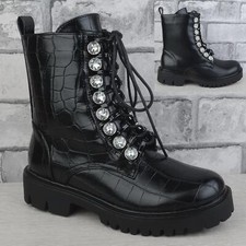 WOMENS LADIES FLAT LOW BLOCK