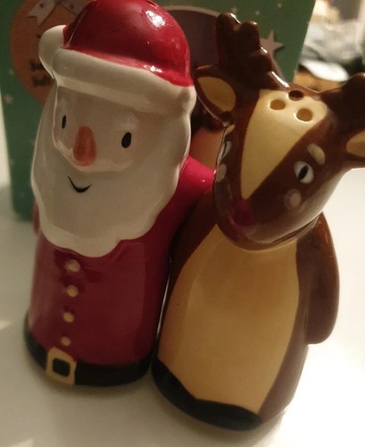 Christmas salt and pepper - and,