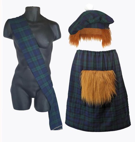 Adults tartan kilt sash - sash, tam