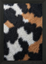 African Wild Dog Fur Abstract Framed Wall Art Poster Canvas Print Picture