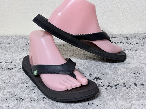Sanuk womens black flip flop - womens,
