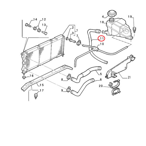 Original radiator hose for - radiator,