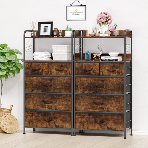Tall drawer fabric dresser - tall,