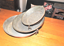 Set of three Antique Copper