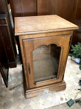 Vintage Hatfields Oak Veneer Hifi Unit Display Drinks Cabinet Lockable with Key