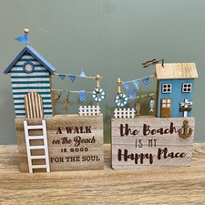 Rustic Sign Coastal Beach Hut Beach House Seaside Nautical Indoor Home Bathroom