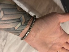Hammered silver Torque Cuff