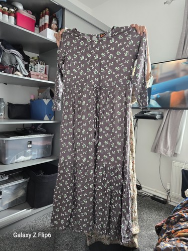 Long grey dress asian - grey, size