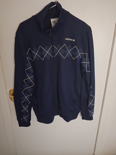 Adidas argyle track top zipped