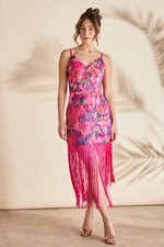 Coast Pink Midi Dress Womens