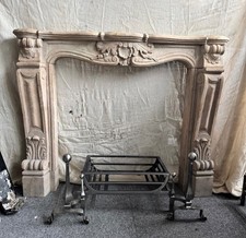 Antique stone French Louis fire surround