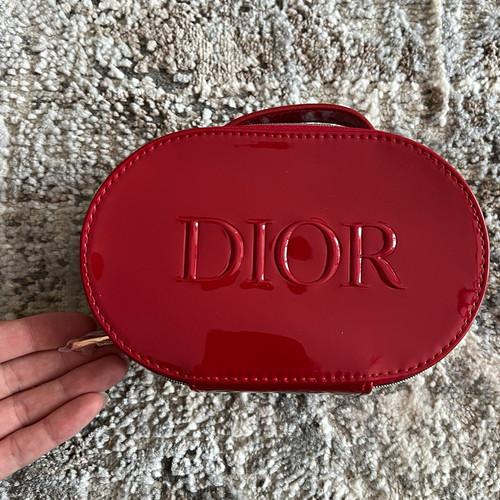 Dior red make bag - dior, cosmetic