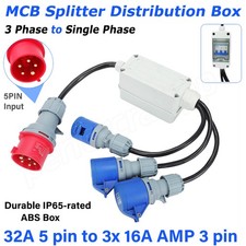 32A to 3x 16A AMP 3PIN | 3
