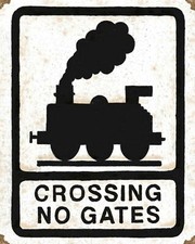LEVEL CROSSING NO GATES TRAIN