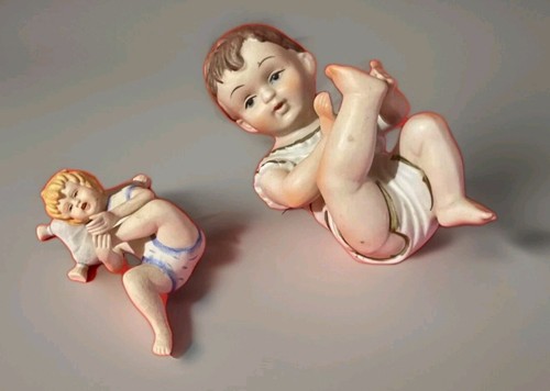 Bisque piano baby figure - bisque,
