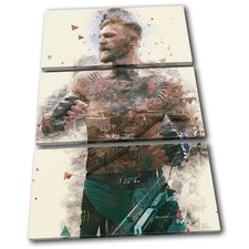 Conor McGregor Dublin UFC MMA Sports TREBLE CANVAS WALL ART Picture Print