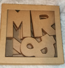 Paper Mache Mr & Mrs Letters Boxed Wedding Decoration Self Personalise 10x2cm