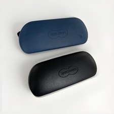 Specsavers Glasses Case x2 Black Blue Snap Shut Hard Cover Eyeglasses Sunglasses