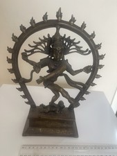 Nataraja Shiva Lord of Dance Bronze Statue Large Antique Hindu God