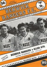 Berwick Rangers v Alloa Athletic Scottish League Division Two 1st Sept 1990