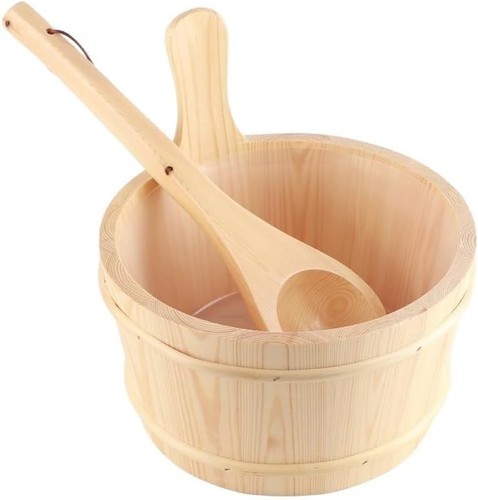 Wooden sauna bucket - wooden, with